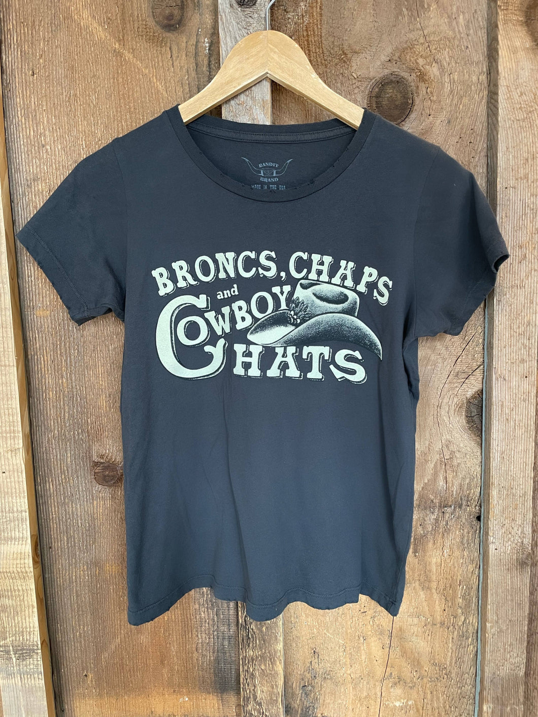 Broncs, Chaps and Cowboy Hats Womens Tee