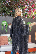 Embroidered Zig Zag Soft Kimono