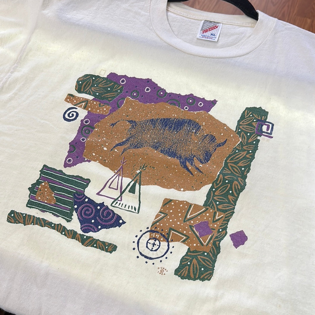 Buffalo Vintage Graphic T-Shirt, Ouray, 1994 Vintage, XL
