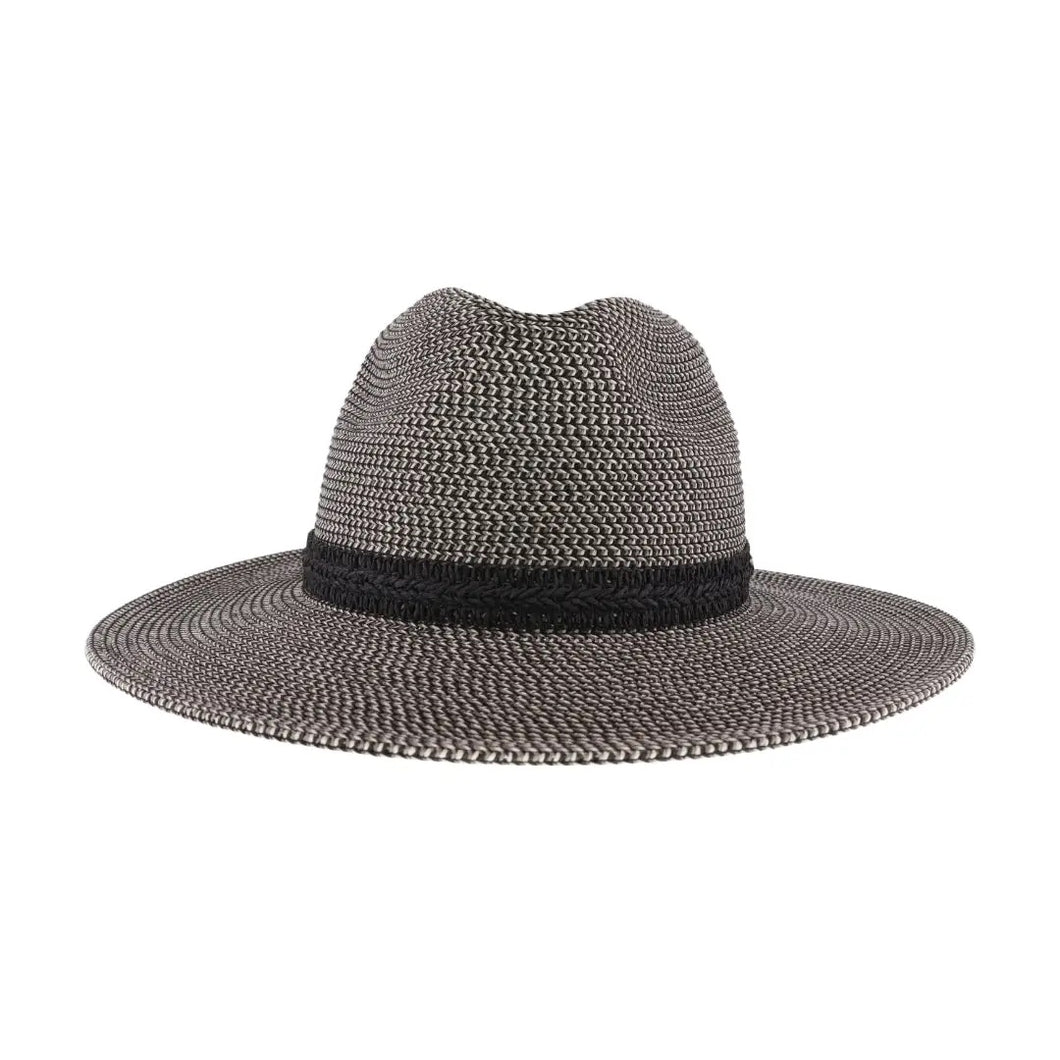 Two-Tone Heathered Panama Hat