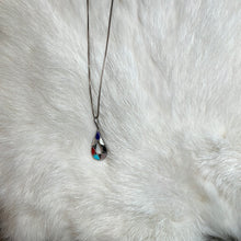 Inlaid Gemstone Zuni Pendant, Necklace,Vintage