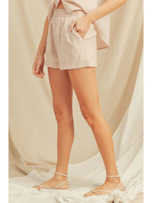 Going Nowhere Elastic Waist Shorts with Pockets