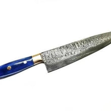 The Blue Bone Kitchen Knife Set, Damascus Steel