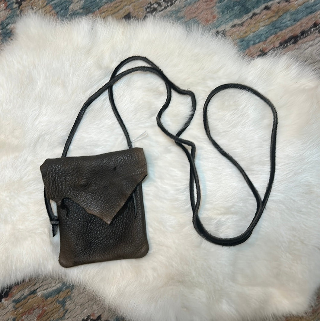 Leather Medicine Pouch, Handmade, Vintage
