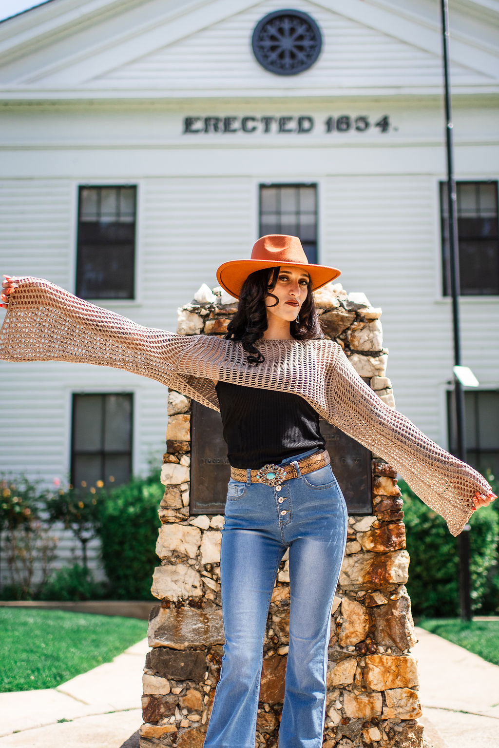 Loom Knitted Cropped Sweater