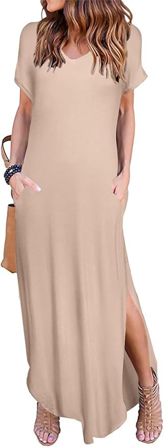 Huskary Maxi Dress Casual Loose