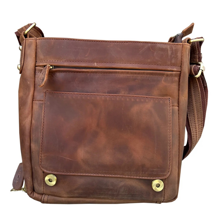 Vintage Leather Crossbody Shoulder Bag