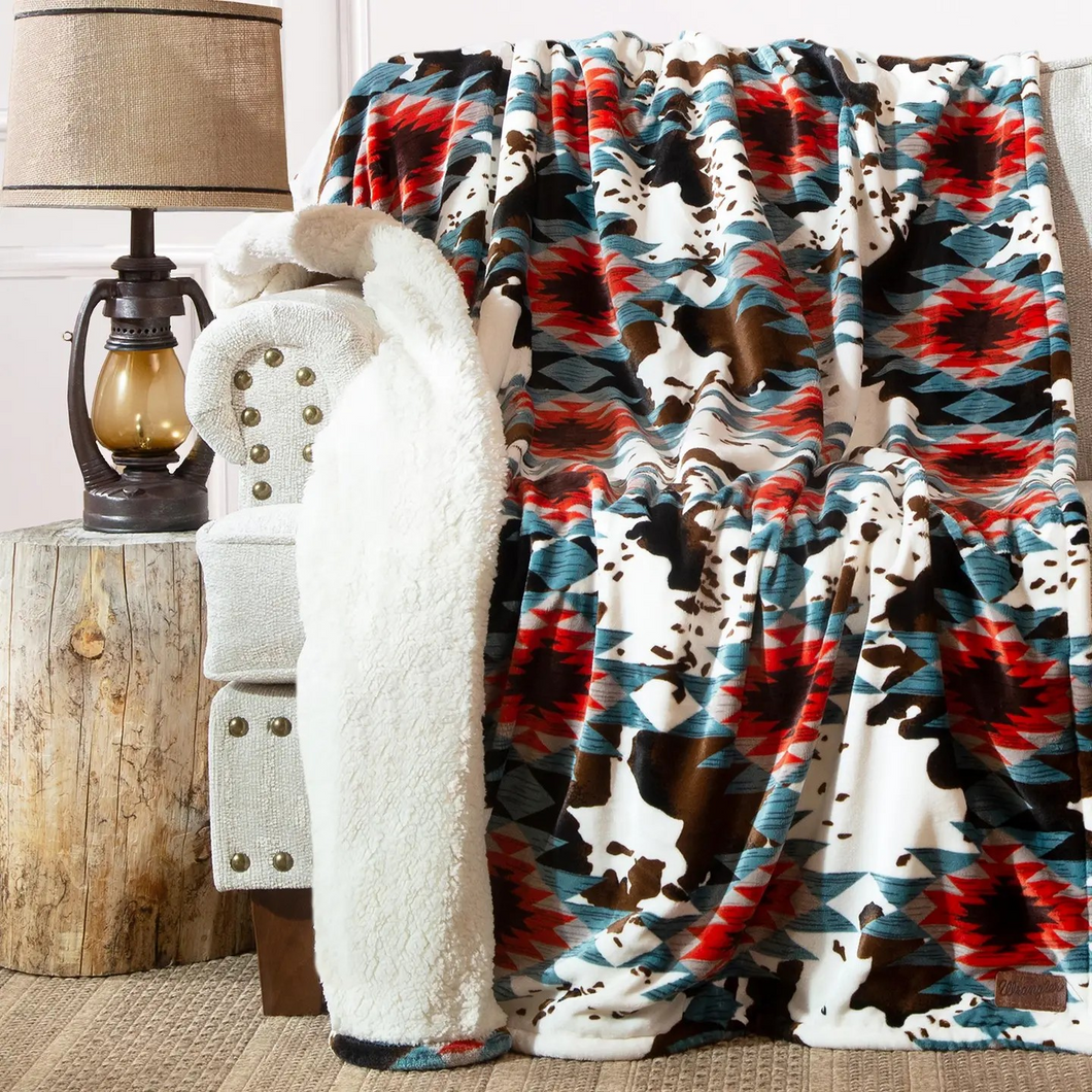 Wrangler® Southwest Sherpa Throw