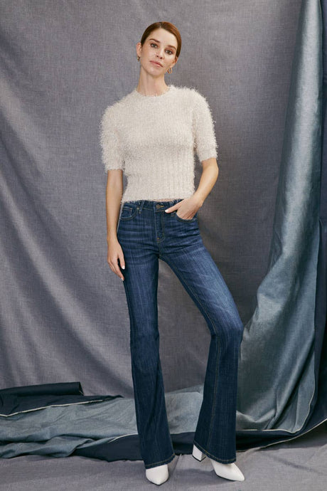 Kan Can Mid Rise Flare Jeans