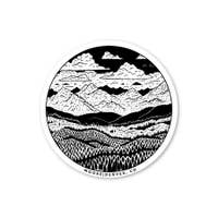 The Mountain Range Sticker