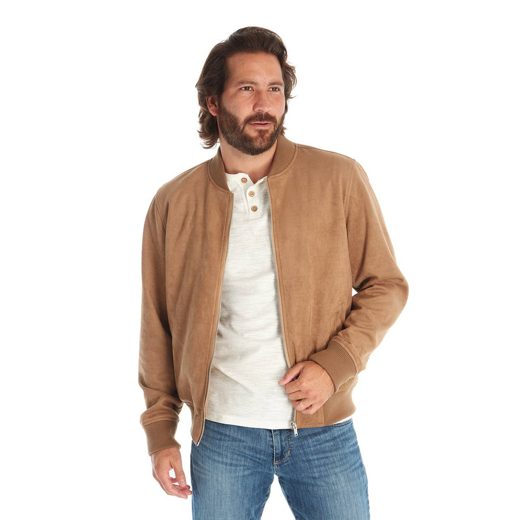 The Faux Suede Bomber Jacket