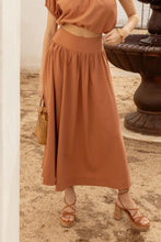 Hanging Out Solid Midi Skirt
