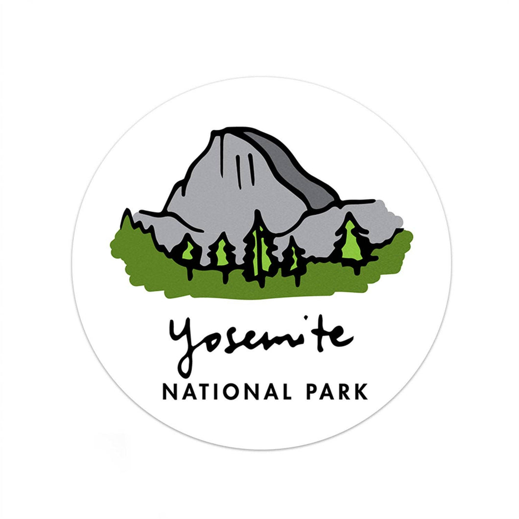 The Yosemite National Park Drawn Sticker