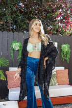 Embroidered Zig Zag Soft Kimono