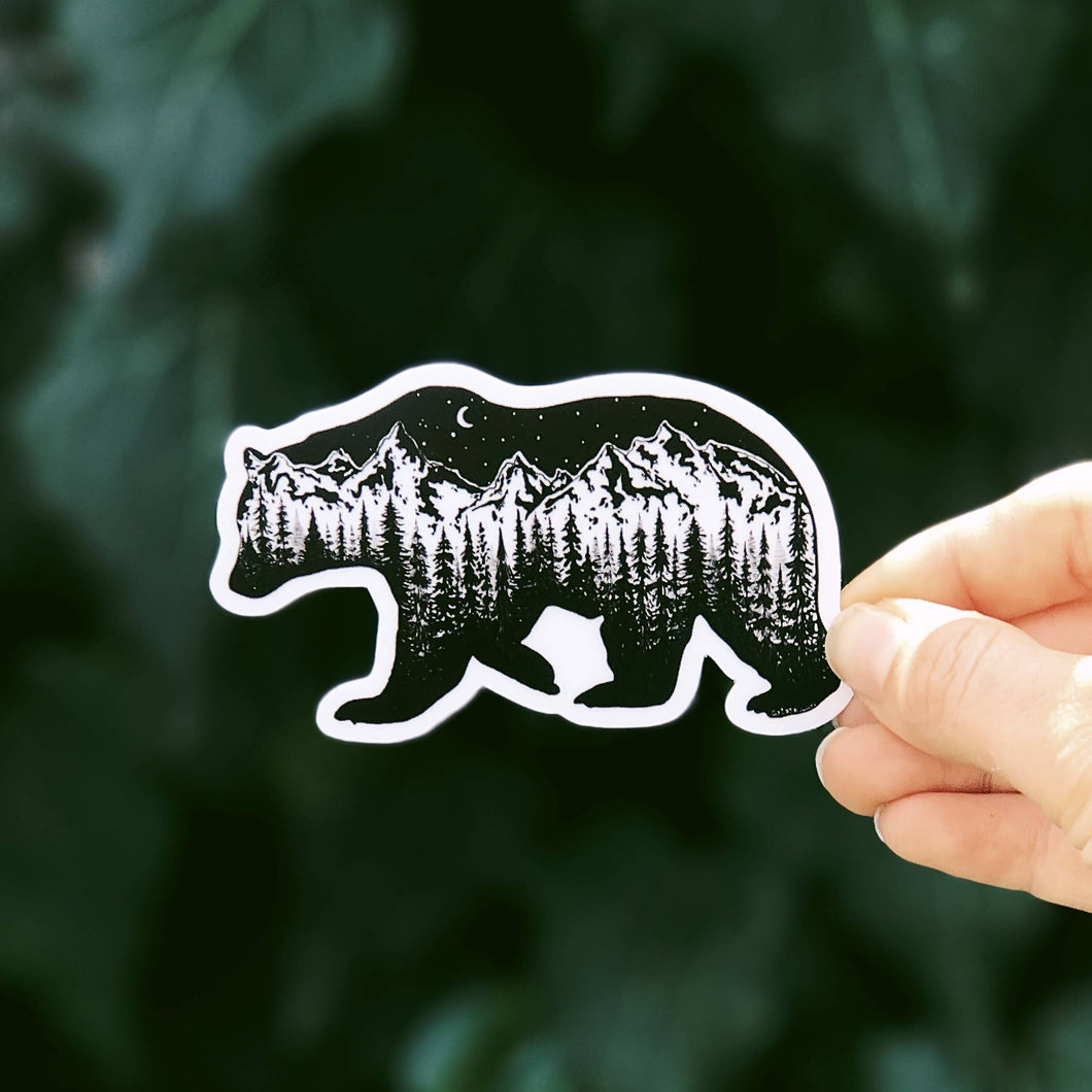 The Mountain Bear Vinyl Sticker