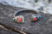 Navajo Turquoise & Coral Watch Strap