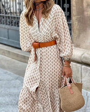 Retro Floral belted button up dress fall dresses