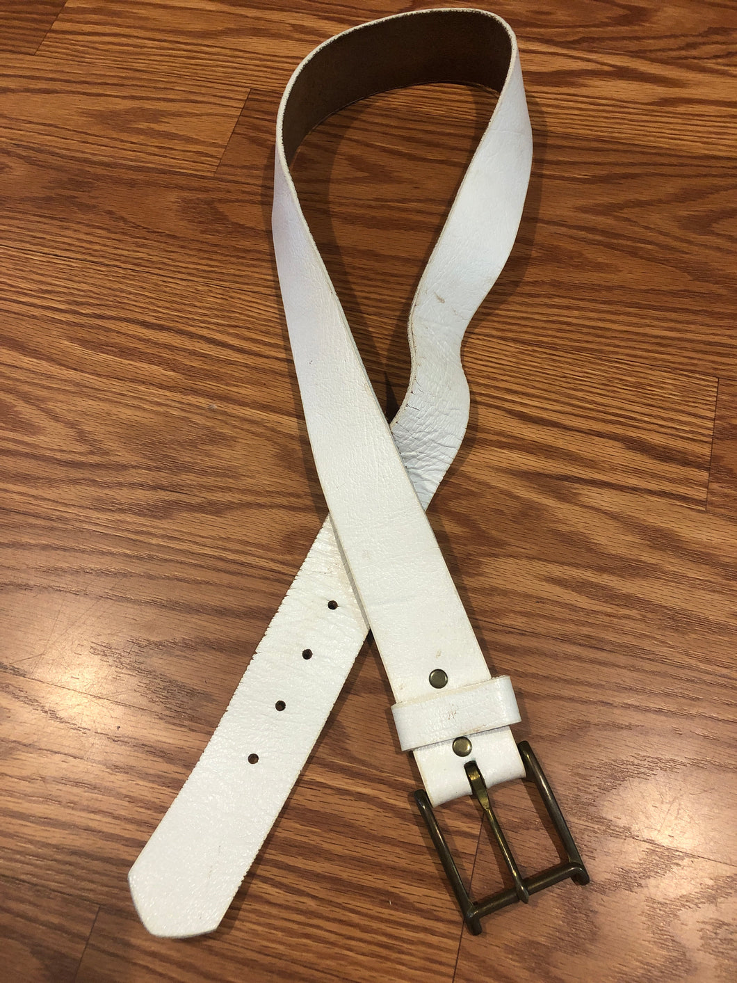 Vintage White Belt
