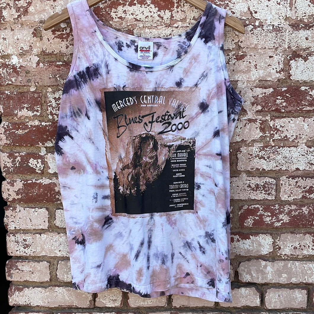 Hand-Dyed Blues Festival Tank Top