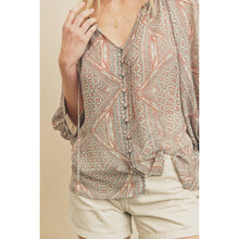 Desert Oasis Vibes Button Blouse
